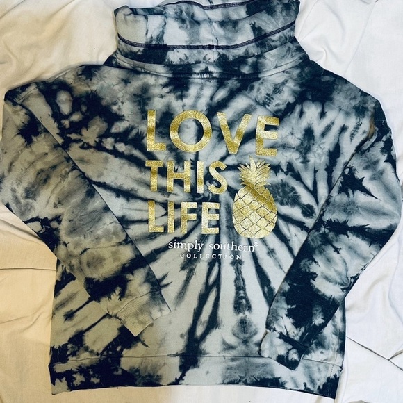 Simply Southern Oversized Sweatshirt Small Cozy Athleisure Boho Comfy Cottage - Picture 2 of 4